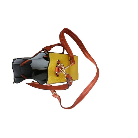 Colorblock Bucket Bag With Adjustable Strap & Drawstring Closure Cross Body - Picture 6 of 16